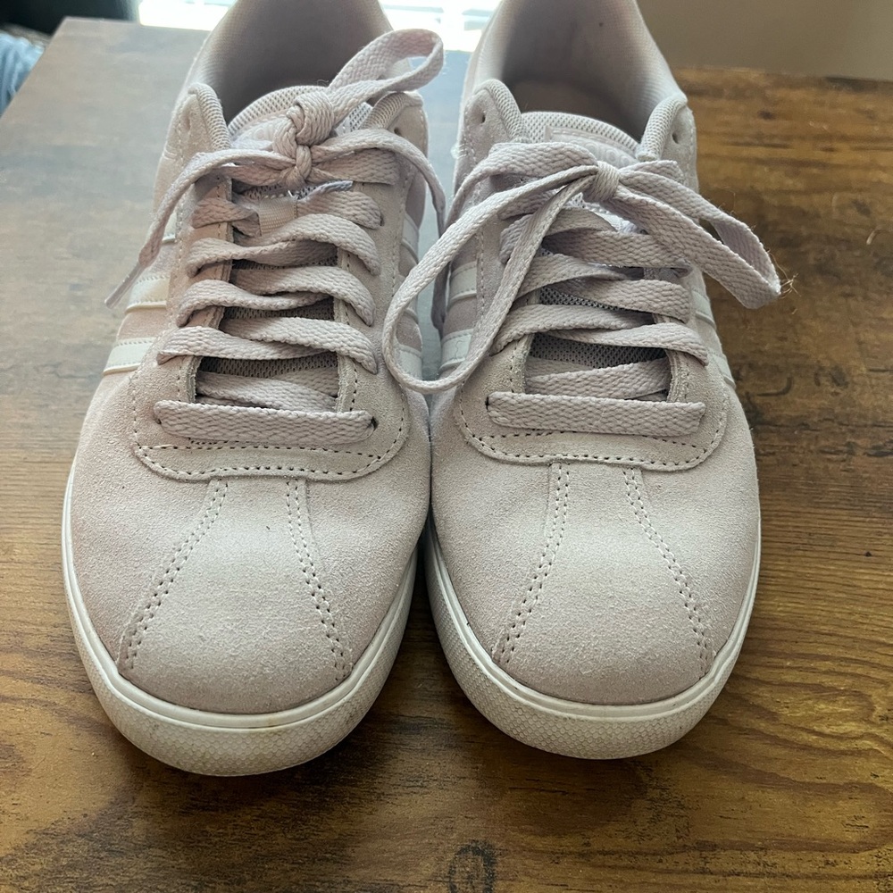 Adidas Light Pink Lace-Up Sneakers